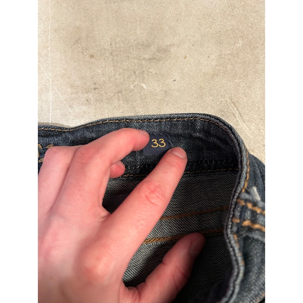 Grace in LA Women Size 33 Dark Wash Straight Embellished Embroidered Jeans #2162 - Picture 9 of 12
